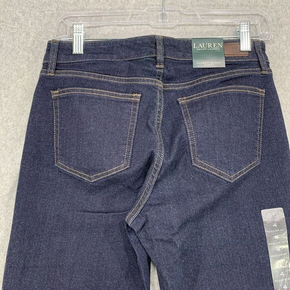 Lauren Ralph Lauren Jeans Womens Size 4 Classic Skinny Curvy Blue Dark Wash - Picture 8 of 12